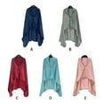 thumbnail image 2 of Billuyoard Chaqueta de manta de regazo a cuadros para personas mayores, chal de lana, Poncho, manta vestible multifunción Suministros térmicos B, 2 of 6