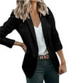 thumbnail image 1 of Vedolay Womens Tops Suit Jackets for Women Casual Office Long Sleeve Open Front with Button Suit Jacket,Black S, 1 of 5