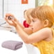 thumbnail image 4 of Toallas de baño de 3 piezas, toalla de terciopelo para adultos, uso diario en casa, toalla absorbente para cabello seco que no deja pelo, toalla de playa con estampado de tiras, toalla de baño absorbe, 4 of 6