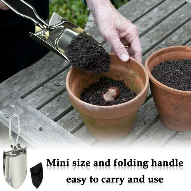 Folding online hand shovel