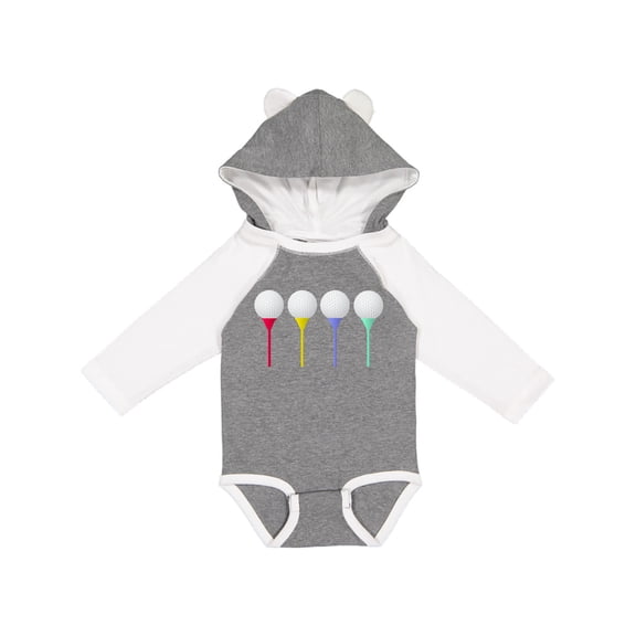 Inktastic Rainbow Golf Tees Boys or Girls Long Sleeve Baby Bodysuit