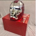 thumbnail image 3 of Guvpev Iron Hero MK 5 Helmet Mask, 1:1 Scale Wearable Electronic Mask with JARVIS Voice Control & LED Eyes, Touch & RC, Collectible & Display, Superhero Cosplay Headwear for Teens & Adults, 3 of 28