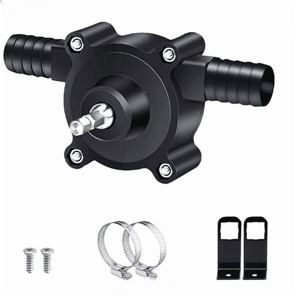 Naisfei Manual Drill Drive Self-Priming Water Pump, Portable Hand Drill Pump for Water Transfer - 4.96 x 2.48 Inch Household Electric Well Hand Pump