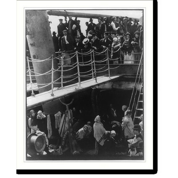 Historic Print, [Repr. of photo by Alfred Stieglitz from memorial portfolio, c. 1947: The steerage" 1907 (immigrants)]", 16" x 20"