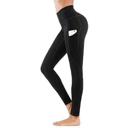 MAWCLOS High Waist Tummy Control Yoga Pants for Women with...