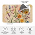 thumbnail image 4 of Vintage Spring Floral Doormat Outdoor Entrance 18"x30", Summer Botanical Pastoral Flowers Absorb Moisture Dirt Door Mats, Non-Slip Rubber Backing Floor Mats Indoor, Low-Profile Front Door Rugs, 4 of 9