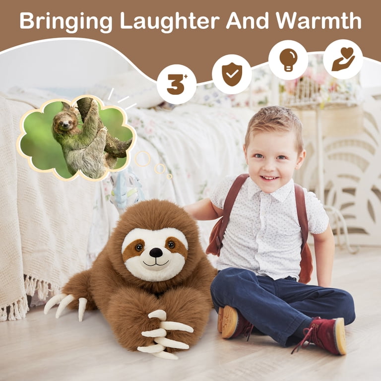 Morismos 27.5" Giant Sloth Plush with Snap-Button Hands photo 7