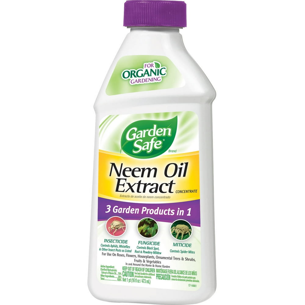 Garden Safe Neem Oil Extract Concentrate, 3In1 Insecticide, Fungicide