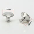 thumbnail image 2 of 40 piezas de perillas de acero inoxidable de un solo orificio redondo plateado con tornillos de ajus Abanopi M, 2 of 7