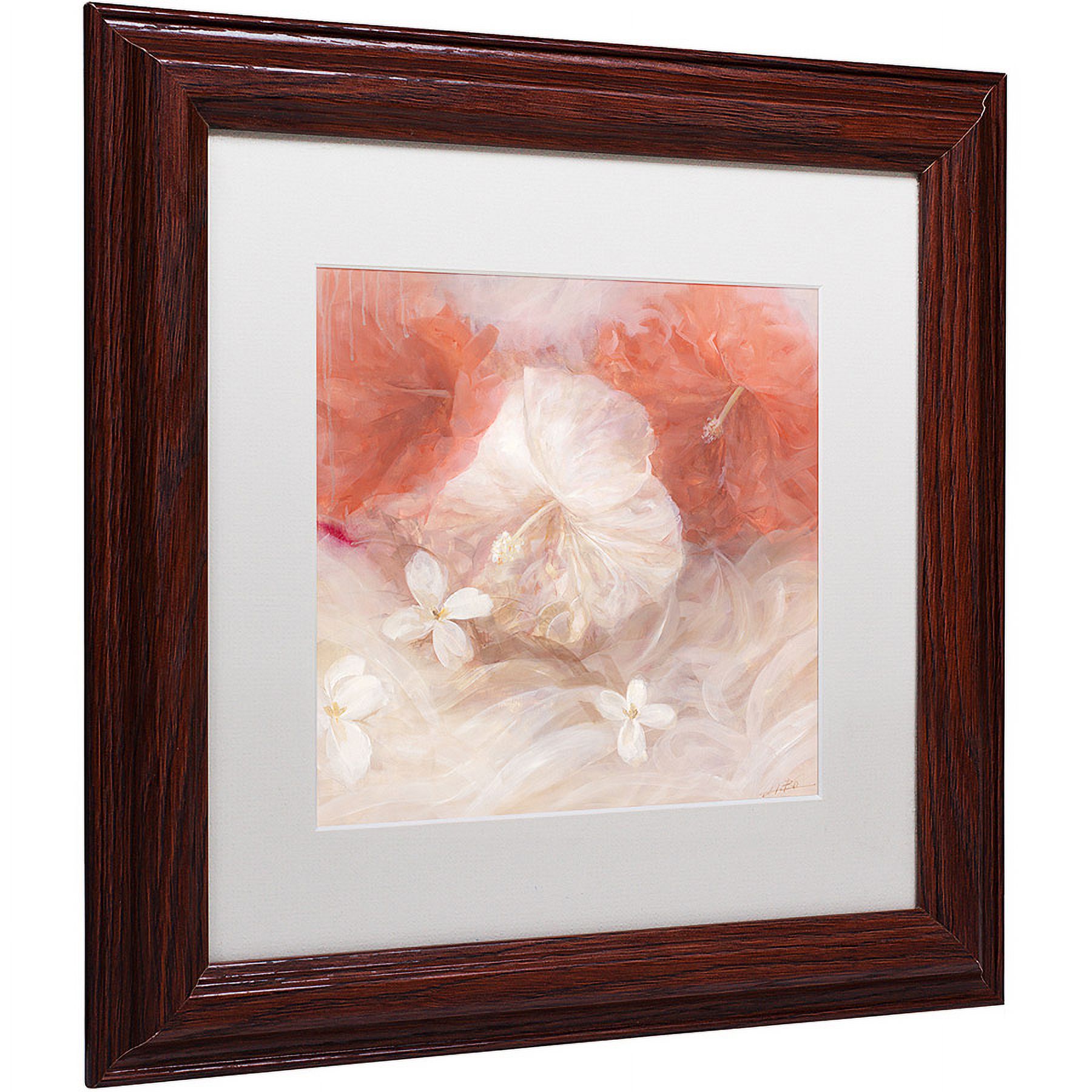 Li Bo 'Hibiscus IV' Matted Framed Art
