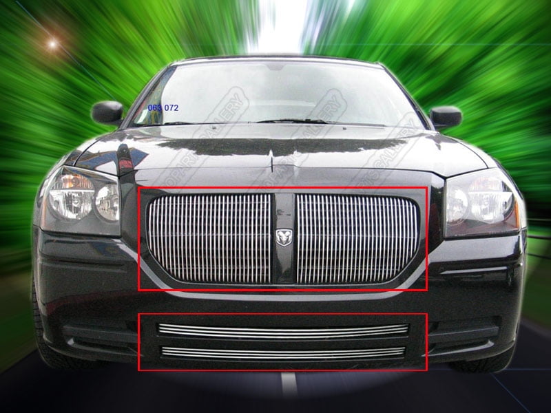 Aluminum Black Billet Grille For 2005-2007 Dodge Magnum Except SRT8