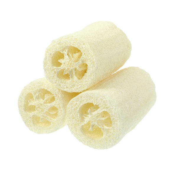 Unique Bargains Natural Shower Loofah Sponge Beige 3.94" 3 Pcs
