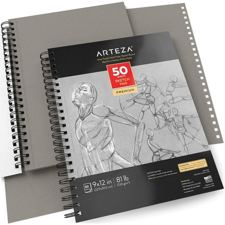 Arteza Marker Paper Pad, 9x12, 50 Sheets, Glue-Bound - 2 Pack