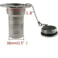 thumbnail image 4 of ISURE MARINE 1-1/2"(38mm) Boat Gas Deck Fill/Filler with Keyless Cap 1-1/2" Marine Mirror- Polished 316 Stainless Steel Hardware for Boat Yacht Caravan, 4 of 5