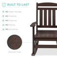 thumbnail image 2 of Best Choice Products All-Weather Rocking Chair, Indoor Outdoor HDPE Porch Rocker w/ 300lb Weight Capacity - Brown, 2 of 7