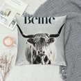 thumbnail image 2 of Orinice Cow Horns Snow Graphic Decorative Pillow Cover for Home Couch Living Room Bed Sofa Soft and Durable 22x22in, 2 of 5
