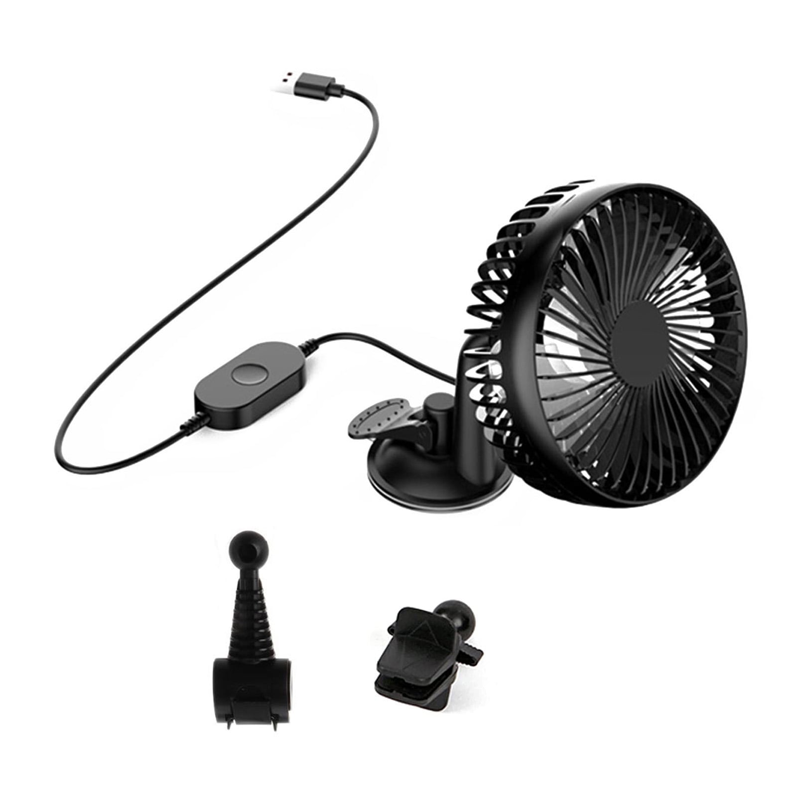 Suction Cup 3 Speed Personal Fan for Home Car Truck Office USB Car Fans