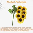 thumbnail image 5 of Ukeler Artificial Flowers 2 Bunches Yellow Handmade Fake Sunflowers for Home Decoration Indoor Outdoor Party DIY Wedding Bouquets Baby Shower, 7 Big Flowers Per Bunch, 5 of 8