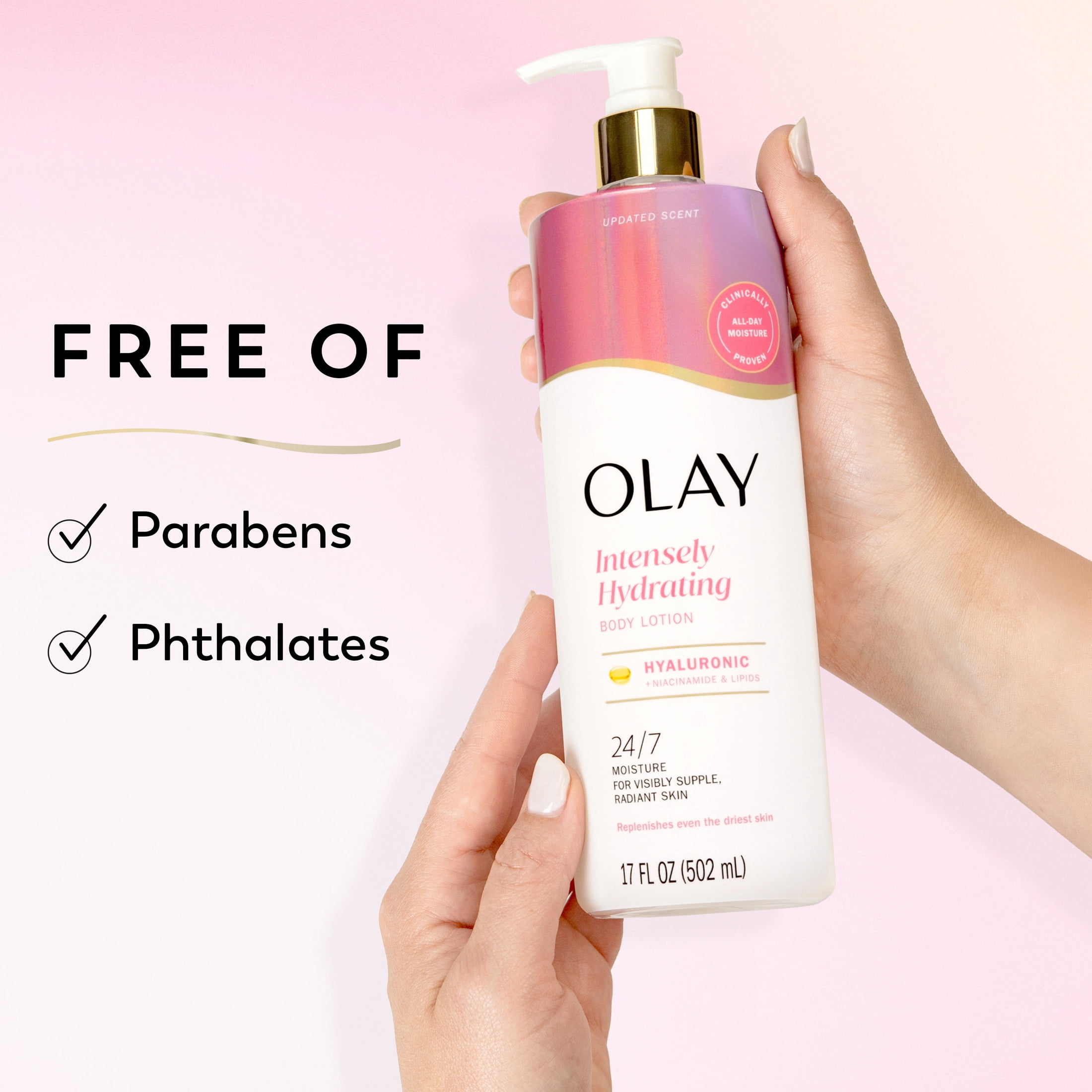 (6 pack) Olay Nourishing & Hydrating Body Lotion with Hyaluronic Acid, 17 fl oz