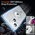 thumbnail image 5 of for iPhone 14 Case [Not Yellowing] [Military Grade Protection] [No.1 Strong Magnets] Magnetic Metal Matte Built-in Compatible with MagSafe Stand Case 6.1 inch 2022, Matte Clear, 5 of 12