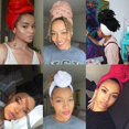 thumbnail image 2 of Hair Wrap for Black Women with Natural Hair Large Stretch Soft Edge Scarves for Braids Dreadlocks Headbands, 2 of 8