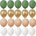 thumbnail image 2 of Kit de 15/20 globos de 10 pulgadas, estilo retro, verde, blanco y dorado, para cumpleaños, bodas, aniversarios, fiestas de verano en la jungla, decoración para el hogar, 2 of 5
