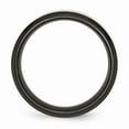 thumbnail image 2 of Titanium Beveled Edge Black IP-plated 8mm Brushed Center Band Size: 12; for Adults and Teens; for Women and Men, 2 of 6