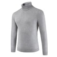 thumbnail image 1 of FASHIONWT Men Casual Fall Turtleneck Business Pullover Base Knit Sweater, 1 of 5