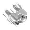 thumbnail image 3 of 3/8 Inch Wire Rope Clamp, Heavy Duty Wire Rope Clamp, M10 Stainless Steel Wire Rope Clamp,20 PCS, 3 of 6