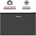 thumbnail image 6 of Honeywell Compact Refrigerator 1.6 Cu Ft Mini Fridge with Freezer, Single Door, Low noise, for Bedroom, Office, Dorm with Adjustable Temperature Settings, Stainless Steel, 6 of 15