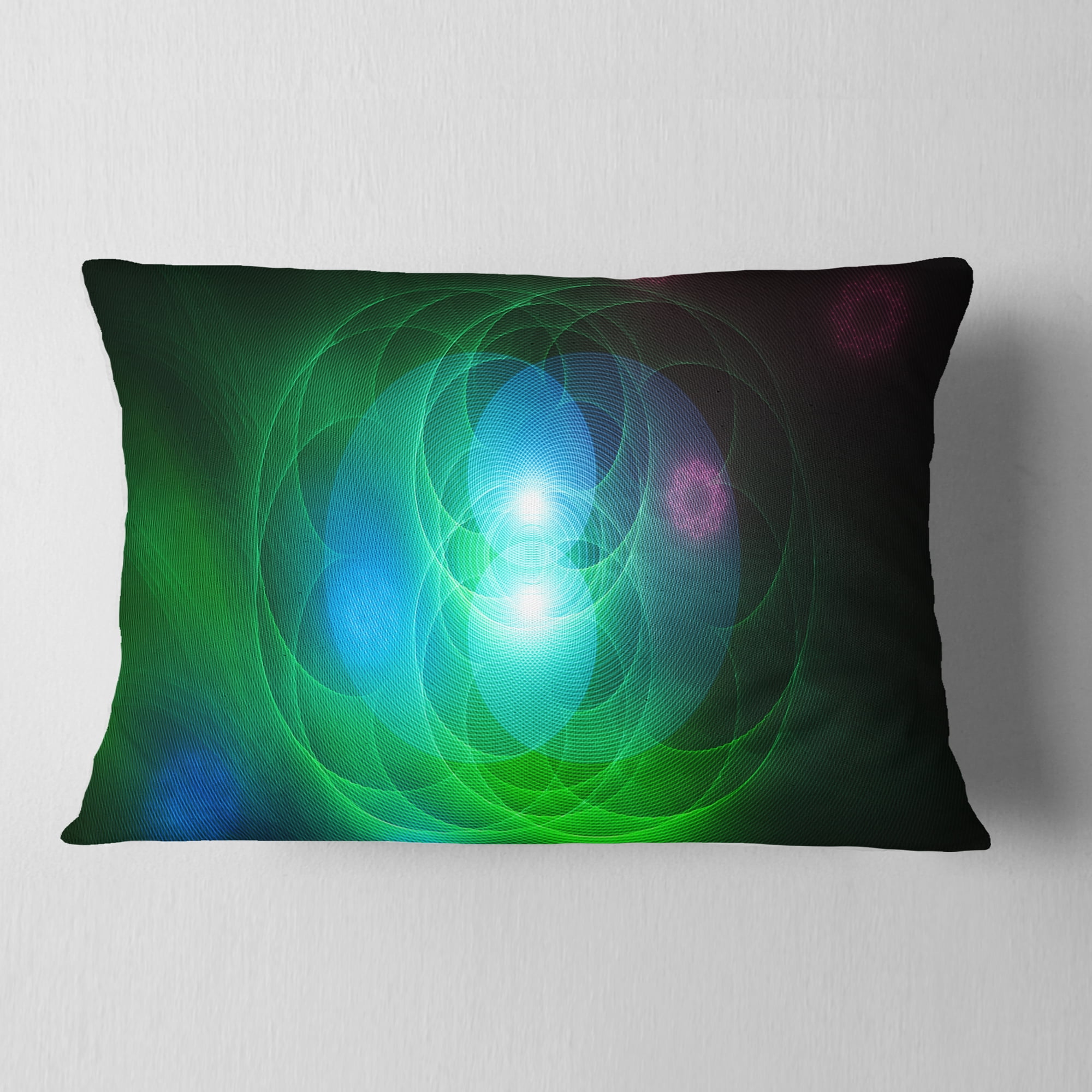 Designart Merge Colored Spheres. - Abstract Throw Pillow - 12x20