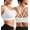 White, variant on SHARICCA Sport Bra for Women High Impact Workout Yoga Wireless Bra