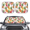 thumbnail image 2 of Balery Hawaiian Pineappl Sun Shield 2 Pack For Car Front Windows Foldable Sun Visor Protector Blocks Max Uv Rays And Keeps Your Vehicle Cool For Most Sedans Suv Truck, 2 of 7