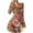 ☪010-Red, variant on Nuoqisi Summer Dresses for Women Long Sleeve Casual Print Slim Elastic Pleated V Neck Dress 2026 A Line Tunic Dress