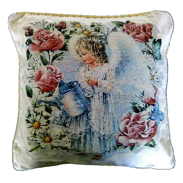 Tache Home Fashion Angel In The Garden Decorative Pillow Cover Walmart Com Walmart Com