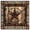Brown, variant on Western Farmhouse Wooden Wall Clock Silent Non Ticking, Primitive Rustic Country Retro Texas Star Square Wall Clocks Battery Operated, Decor Clock for Home Office, Living Room, Kitchen, 10 Inch
