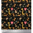 thumbnail image 1 of Soimoi Moss Georgette Fabric Balloon,Floral & Cute Animals Cartoon Print Sewing Fabric Yard 42 Inch Wide, 1 of 1