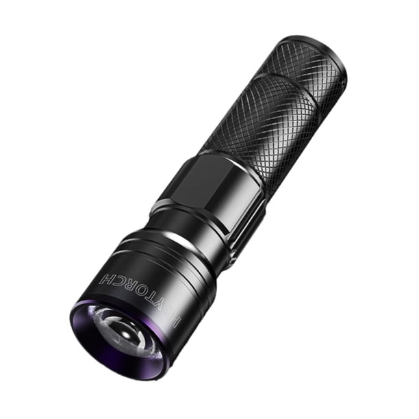 Lámpara Ultravioletas Linterna Recargable Portátil Aleación de Aluminio Impermeable Adecuada para Inspección de Billetes Detección de Grietas Negro
