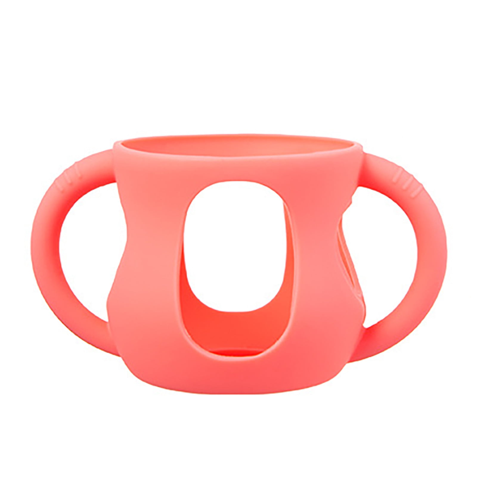 Silicone Sleeves for Natural Glass Baby Bottles with Handle Breakage Holder— Bottle Covers for Safe Grip and Leak Prevention, 11X6.52cm, Red