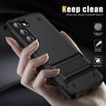 thumbnail image 4 of Samsung Galaxy S21 FE 5G Case Military Shockproof Magnetic Kickstand Cell Phone Cover Protective with Upgrade Hard PC & Premium Soft TPU Kickstand for Galaxy S21 FE 6.4 inch Black, 4 of 7