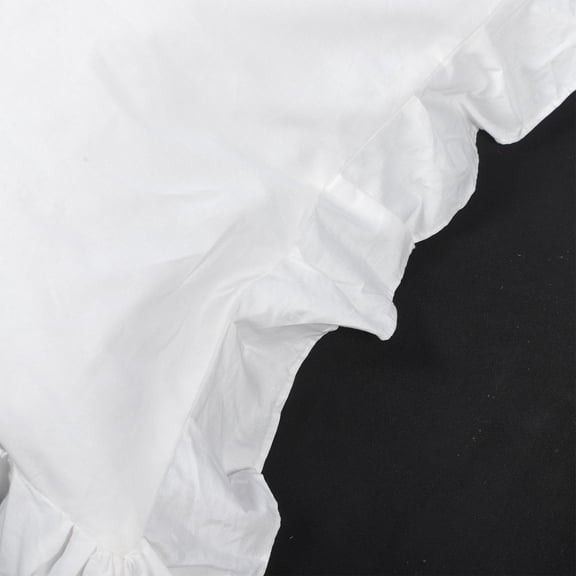FELTECHELECTR 1Pair Skin Friendly White Cotton Pillowcase Decorative and Practical for Home Bedroom