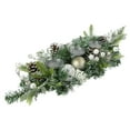 thumbnail image 4 of Northlight Frosted Pine and Pinecones with Laced Ornaments Christmas Triple Candle Holder - 32", 4 of 5