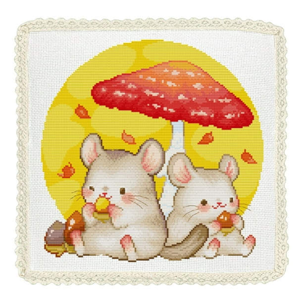 Kit Cubierta Almohada Estampada Punto Cruzado Camión Cushing Cross Stitch Creation