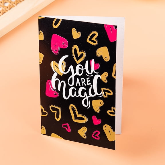 You Are Magic Greeting Card – Colorful Heart Design – Blank Inside for Personal Messages – Perfect for Encouraging Friends, Loved Ones, or Special Occasions