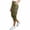 Army Green, variant on Capri Cargo Pants for Women Multi Pockets Summer Lightweight Cotton Hiking Casual Elastic High Waist Sweatpants (XL, Navy)