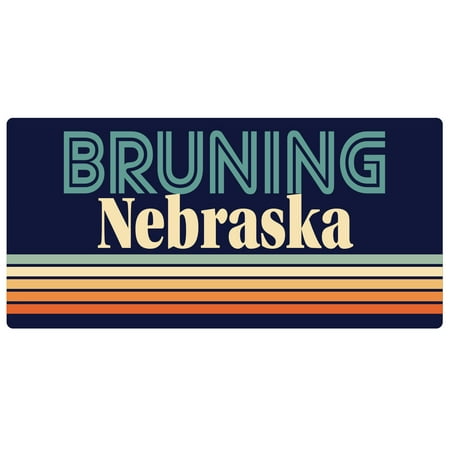 

Bruning Nebraska 5 x 2.5-Inch Fridge Magnet Retro Design