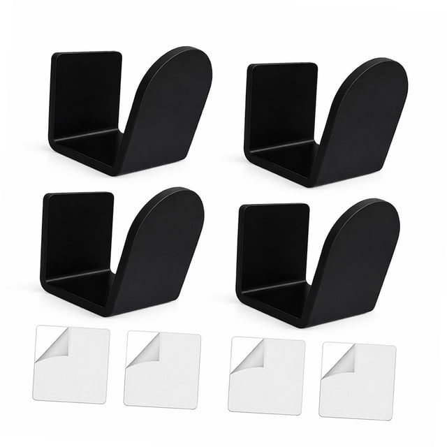 4 soportes de pared para guantes de béisbol para sala de estar o vestuario sin agujeros para tornillos