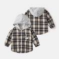 thumbnail image 4 of GYRATEDREAM Toddler Baby Girls Mid-length Plaid Shirt Jacket Kids Flannel Long Sleeve Lapel Button down Thicken Shirt Coat Top with Pockets Children Fall Winter Warm Outwear Clothes for 2-10 Years, 4 of 8