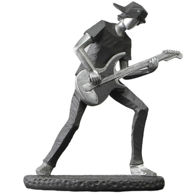 Tachiuwa Baosity Resin Rock Band Player Statue Art Crafts, Singer Musical Instruments Electric Guitar