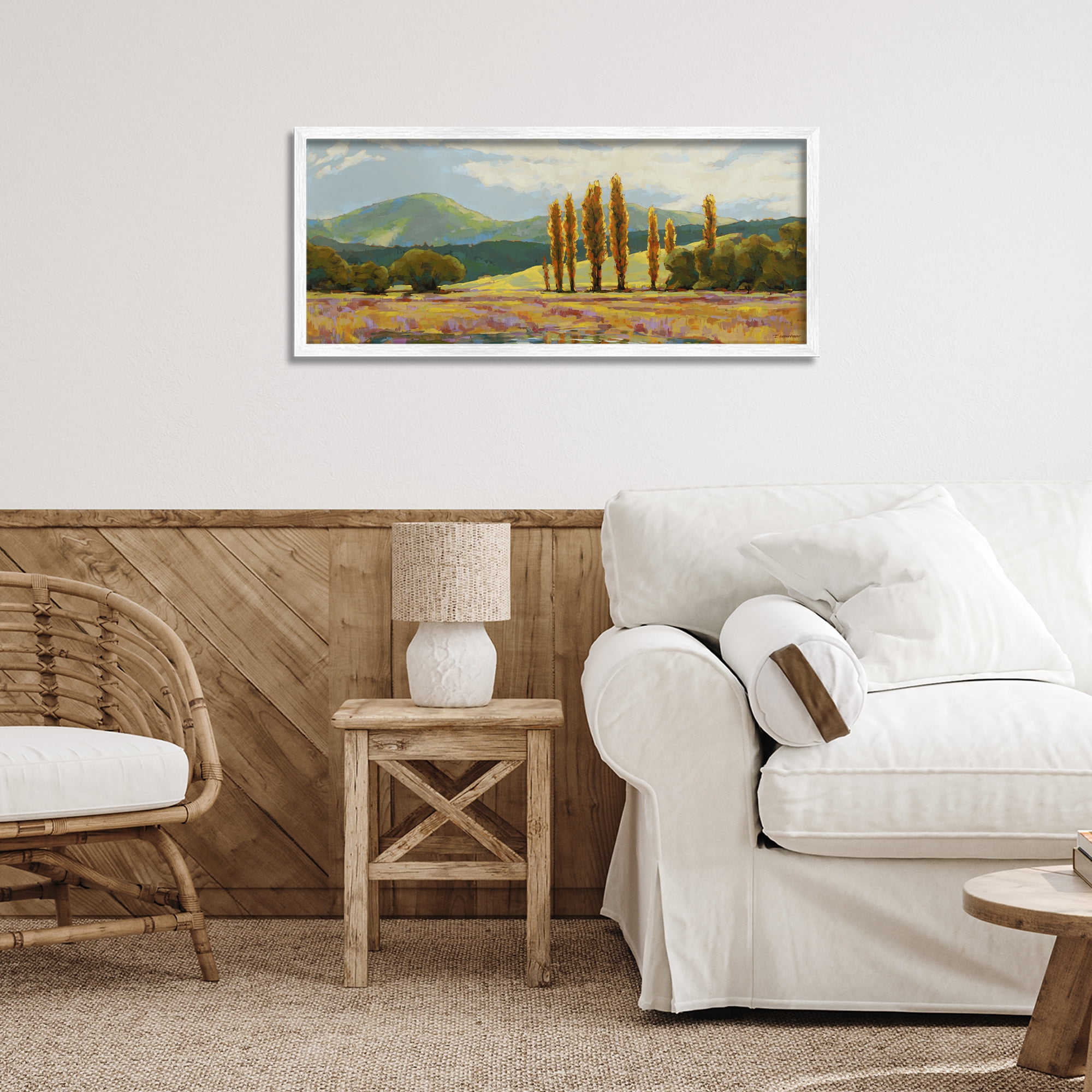 Stupell Industries Vast Subdued Countryside White Framed Giclee Art, design by Trevor Copenhaver